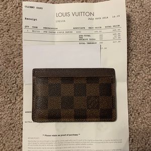 Mens Porte Carte Cartes Simple Damien Louis Vuitton Card Holder N61722 LV